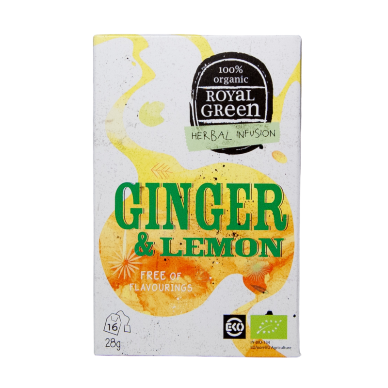 Royal Green BIO Zázvorový čaj Ginger & Lemon (16x1,8g)